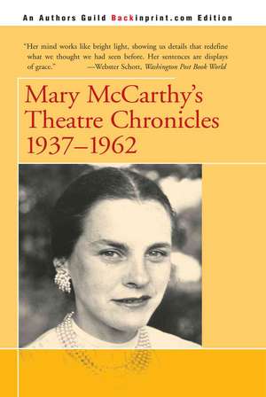 Mary McCarthy's Theatre Chronicles de Mary McCarthy