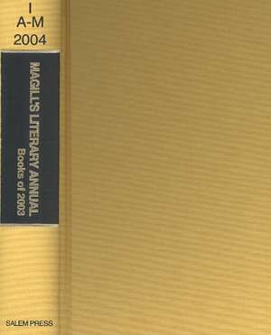 Magill's Literary Annual Books of 2003 de Salem Press