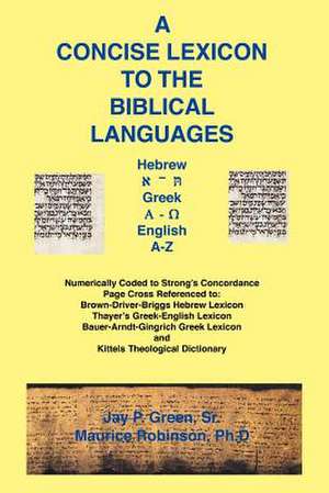 Concise Lexicon to the Biblical Languages de Sr. Green, Jay Patrick