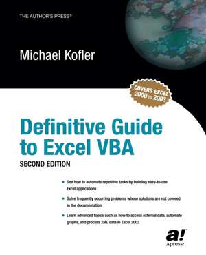 Definitive Guide to Excel VBA de Michael Kofler