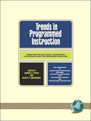 Trends in Programmed Instruction (PB) de Gabriel D. Ofiesh