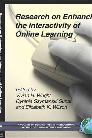 Research on Enhancing the Interactivity of Online Learning (Hc) de Cynthia Szymanski Sunal