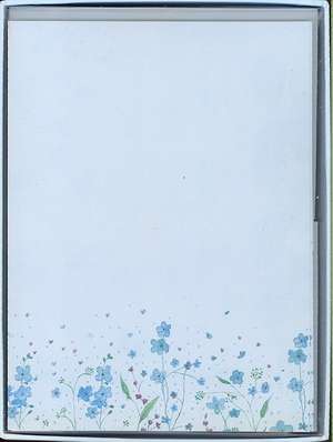 Box Stat Blue Flowers