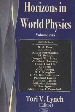 Horizons in World Physics de Tori V. Lynch