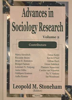 Advances in Sociology Research de Leopold M. Stoneham