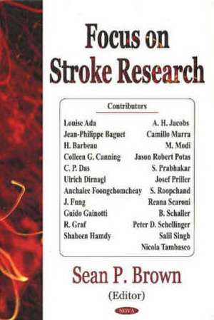 Focus on Stroke Research de Sean P. Brown