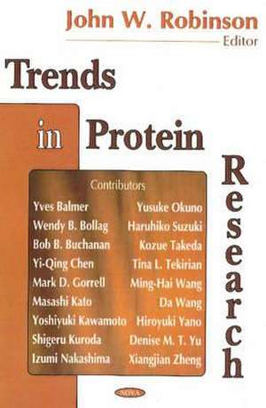 Trends in Protein Research de John W. Robinson