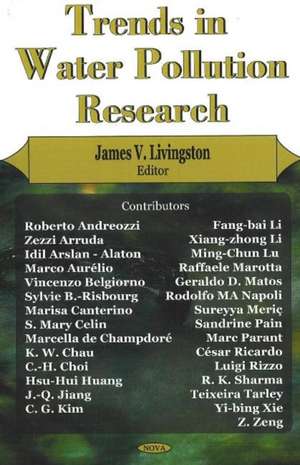 Trends in Water Pollution Research de James V. Livingston