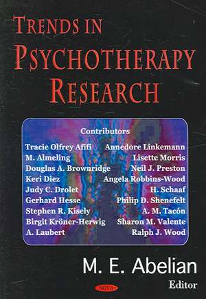 Trends in Psychotherapy Research de M. E. Abelian