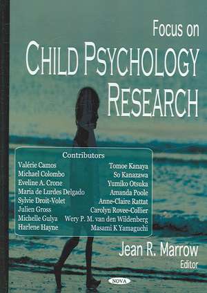 Focus on Child Psychology Research de Jean R. Marrow