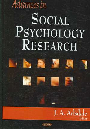 Advances in Social Psychology Research de John Z. Arlsdale