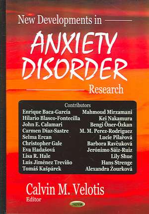 New Developments in Anxiety Disorder Research de Calvin M. Velotis