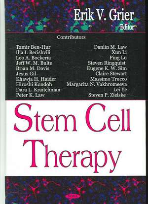 Stem Cell Therapy de Erik V Greer