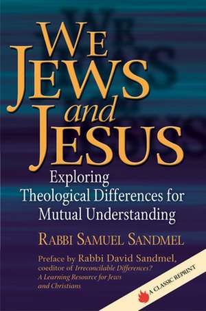 We Jews and Jesus: Exploring Theological Differences for Mutual Understanding de David Sandmel