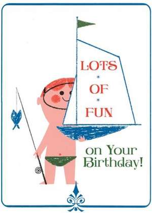 Boy with Toy Sailboat Birthday Card [With Envelope] de Laughing Elephant