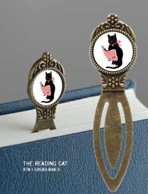 Reading Cat Bookmarks, Pack of 4 de The Enthusiast