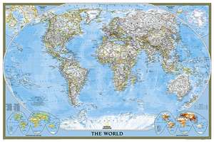 World Classic, poster size, tubed: Wall Maps World de National Geographic Maps