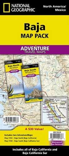 Baja California, Mexico, Map Pack Bundle: Travel Maps International Adventure Map de National Geographic Maps