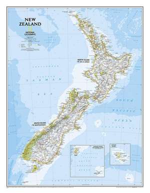 New Zealand, tubed de National Geographic Maps