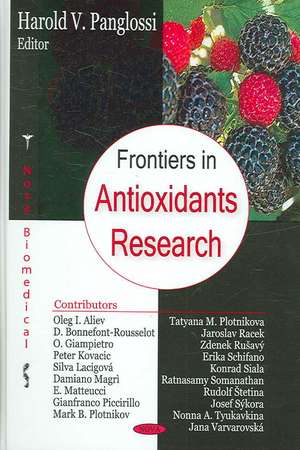 Frontiers in Antioxidant Research de Harold V. Panglossi