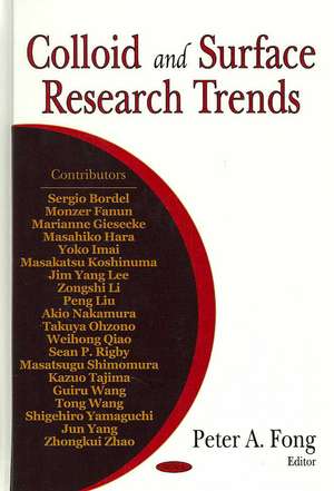 Colloid and Surface Research Trends de Peter A. Fong