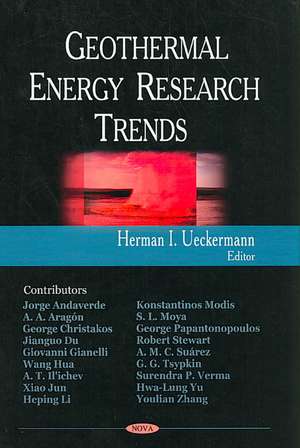 Geothermal Energy Research Trends de Herman I. Ueckermann