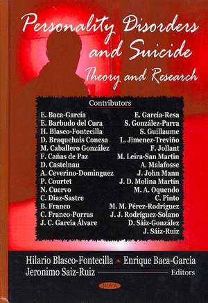 Personality Disorders and Suicide de Hilario Blasco-Fontecilla