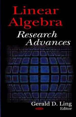 Linear Algebra Research Advances de Gerald B. Kang