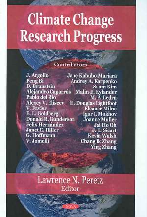 Climate Change Research Progress de Lawrence N. Peretz