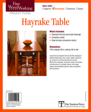 Fine Woodworking's Hayrake Table Plan de Editors of Fine Woodworking