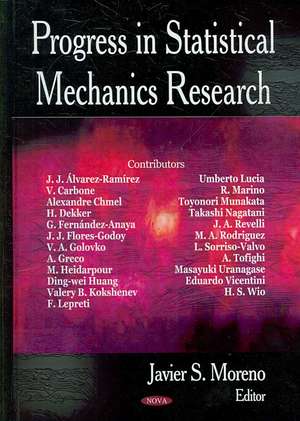 Progress in Statistical Mechanics Research de Javier S. Moreno