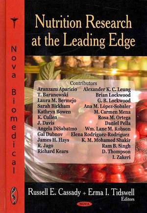 Nutrition Research at the Leading Edge de Russell E. Cassady