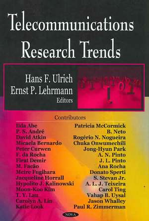 Telecommunications Research Trends de Hans F. Ulrich