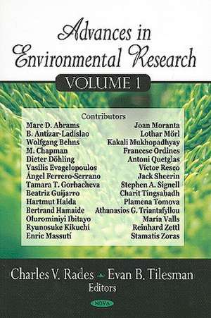 Advances in Environmental Research de Charles V. Rades