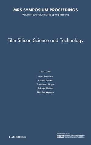 Film Silicon Science and Technology: Volume 1536 de Paul Stradins