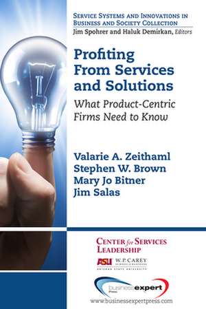 PROFITING FROM SERVICES AND SO de ZEITHAML