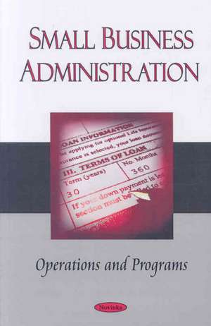 Small Business Administration de Government Accountability Office