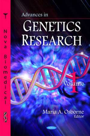 Advances in Genetics Research de Maria A. Osborne