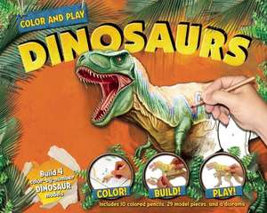 Color and Play: Dinosaurs [With Model Pieces to Build 4 Dinosaurs, Diorama and 10 Colored Pencils] de Paul Beck