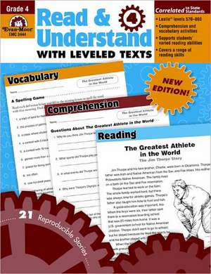 Read & Understand with Leveled Texts, Grade 4 de Martha Cheney