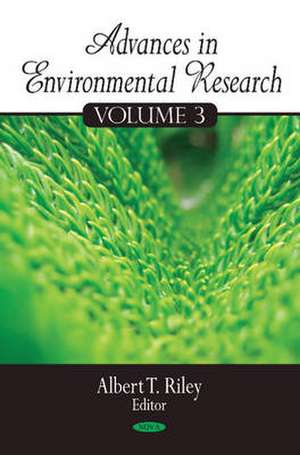 Advances in Environmental Research de Albert T. Riley