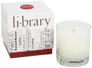 Leather Library Candle de Assouline