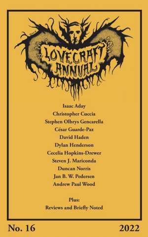 Lovecraft Annual No. 16 (2022) de S. T. Joshi