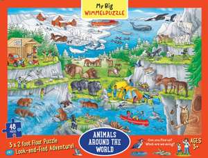 My Big Wimmelpuzzle--Animals Around the World Floor Puzzle, 48-Piece (Children's Puzzles, Ages 3 and Up) de Stefan Lohr