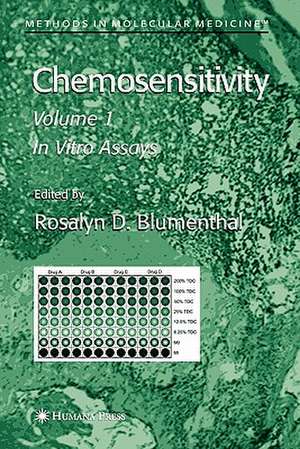 Chemosensitivity: Volume I: In Vitro Assays de Rosalyn D. Blumenthal
