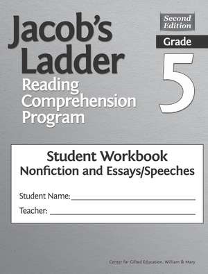 Jacob's Ladder Reading Comprehension Program: Grade 5, Student Workbooks, Nonfiction and Essays/Speeches (Set of 5) de Clg Of William And Mary/Ctr Gift Ed