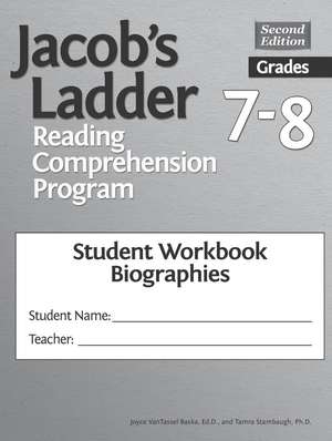 Jacob's Ladder Reading Comprehension Program: Grades 7-8, Student Workbooks, Biographies (Set of 5) de Joyce VanTassel-Baska
