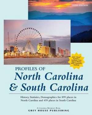 Profiles of North Carolina & South Carolina, 2015: Print Purchase Includes 3 Years Free Online Access de David Garoogian