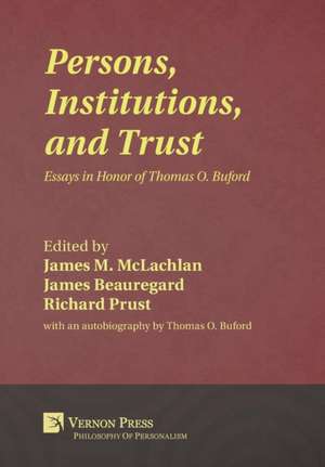Persons, Institutions, and Trust de Richard Prust