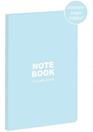 Teneues - A5 Notebook: Pastel Blue, 140 Lined Pages, Raw Sewn Spine, Lays Flat